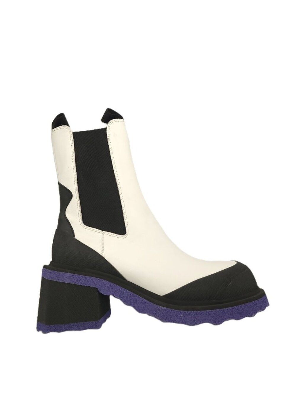 NEW OFF WHITE Sponge Chelsea Boots Punk Grunge Whimsygoth Indie Womens 11